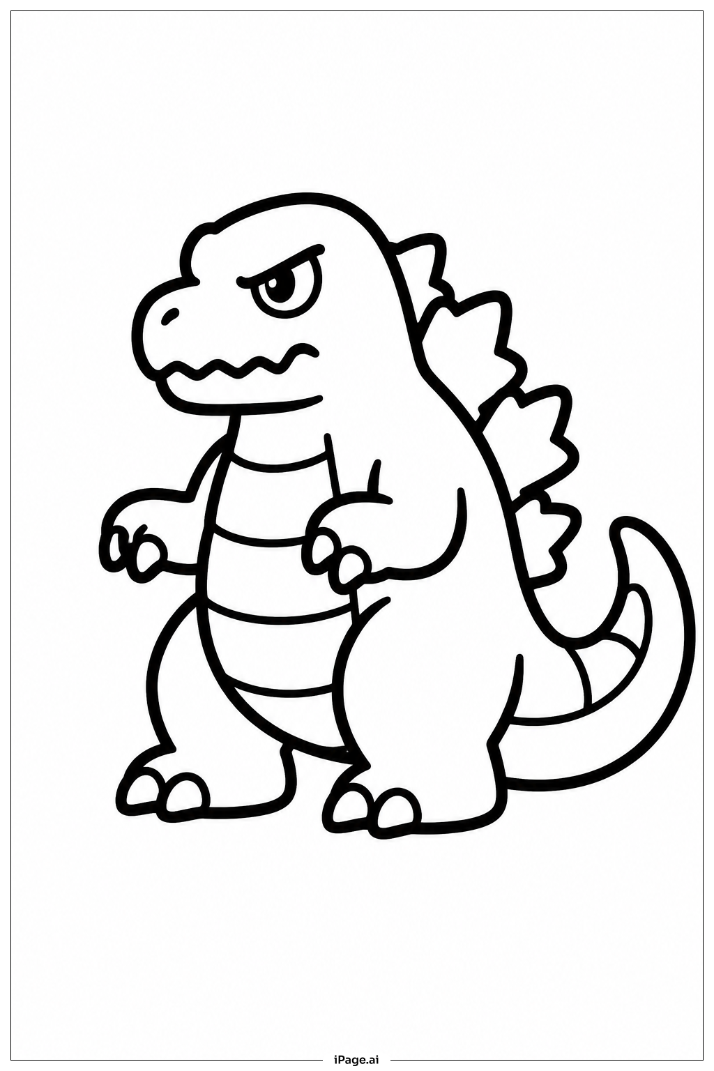 Godzilla Standing Coloring Page
