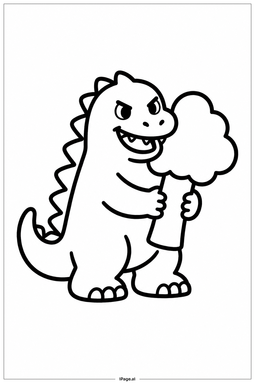 Godzilla With Tiny Tree