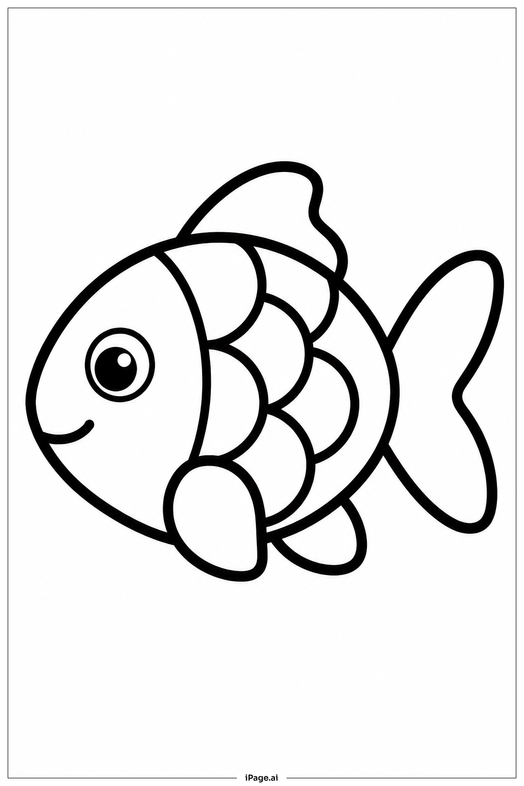 Página para colorir de Peixe Dourado