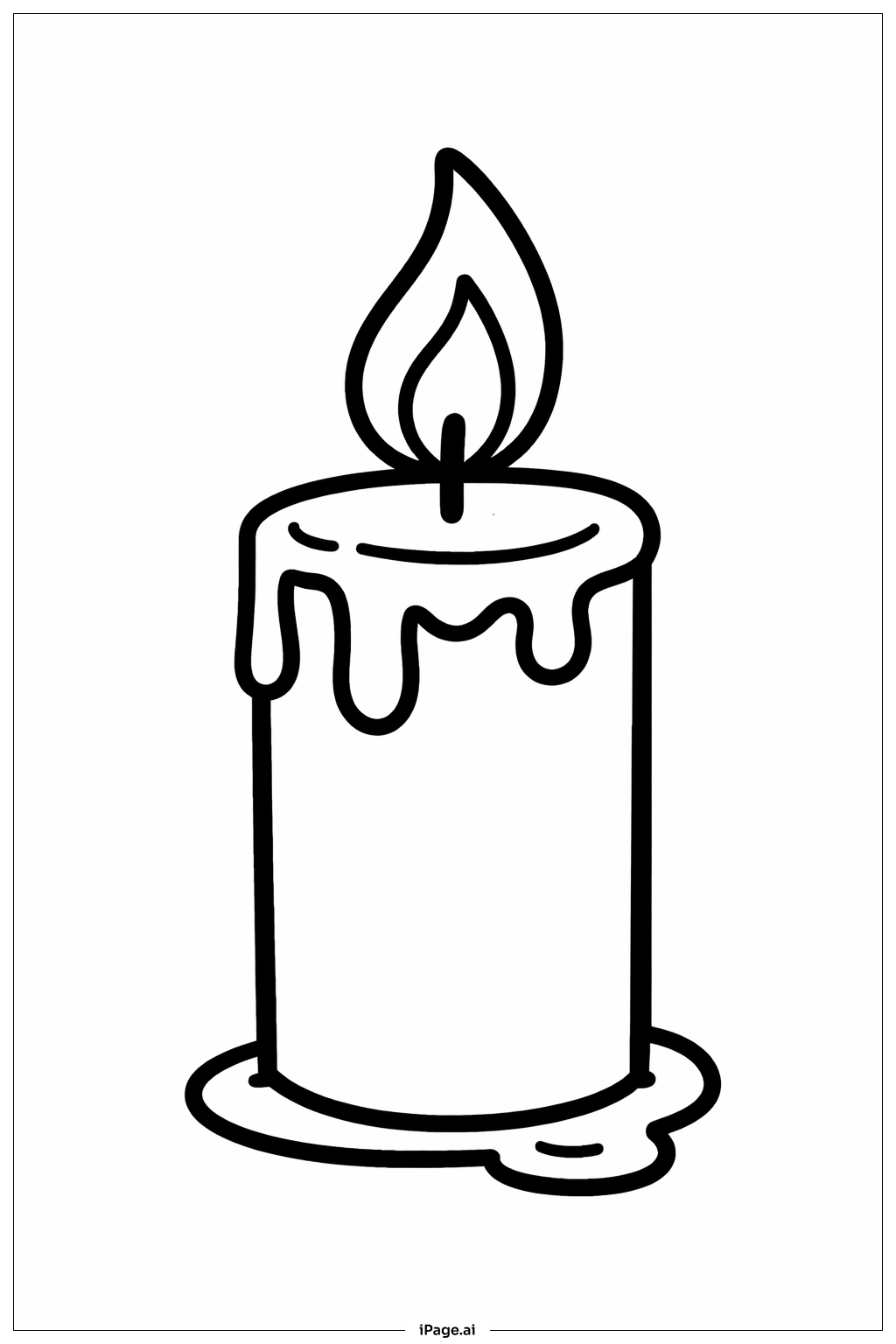  Página para colorir de Ícone da Vela da Sexta-feira Santa 