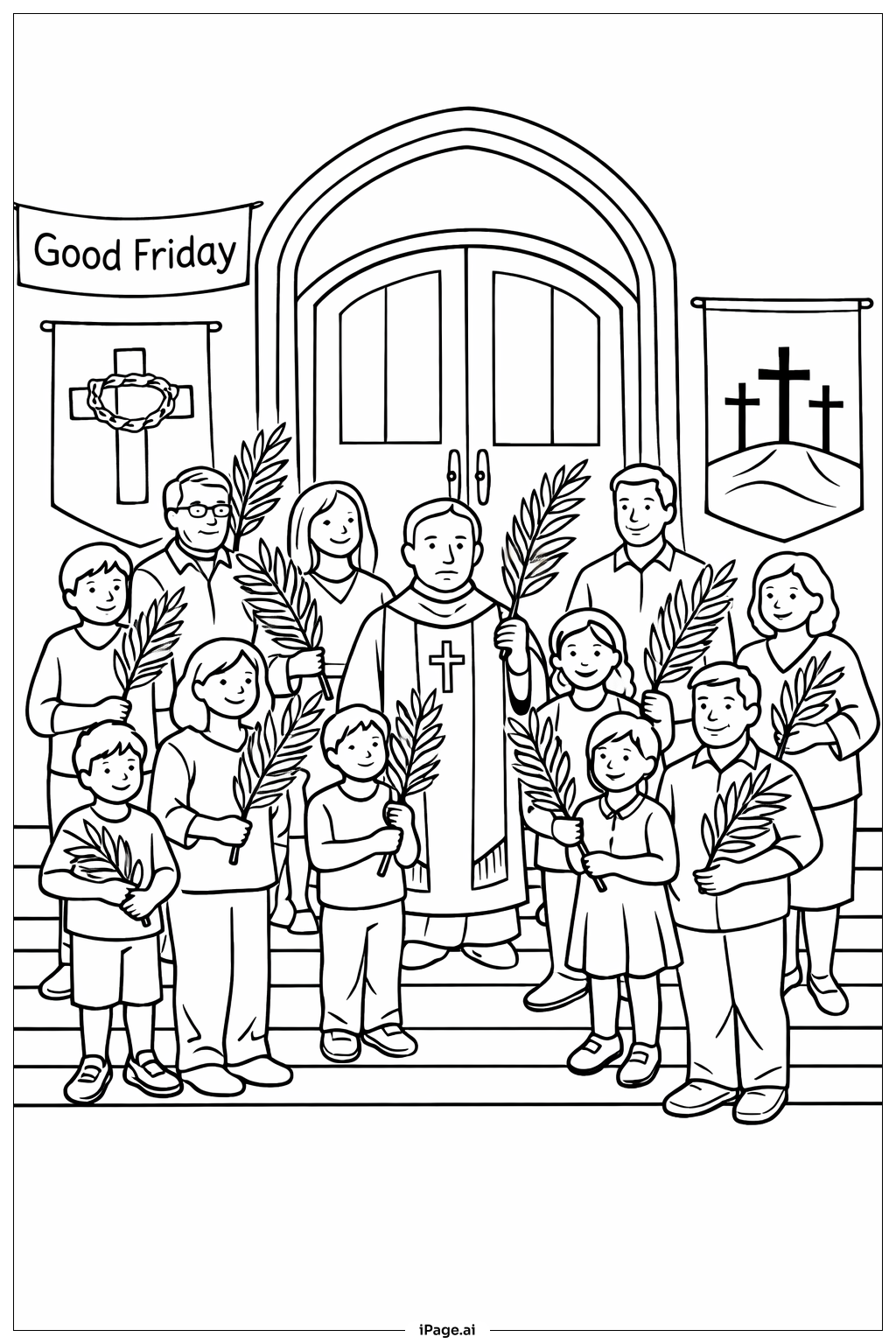 耶稣受难日教堂台阶聚会