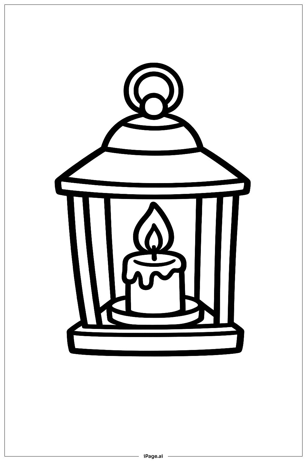 Página para colorir de Pequena Lanterna da Sexta-feira Santa