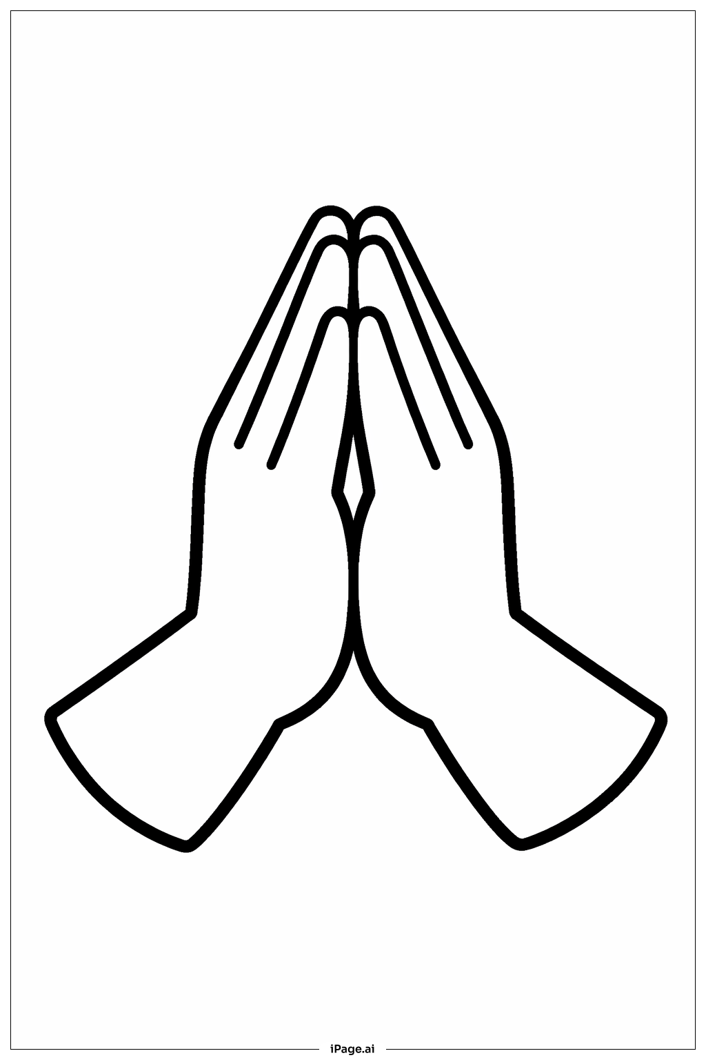 Good Friday Pair of Hands Coloring Page