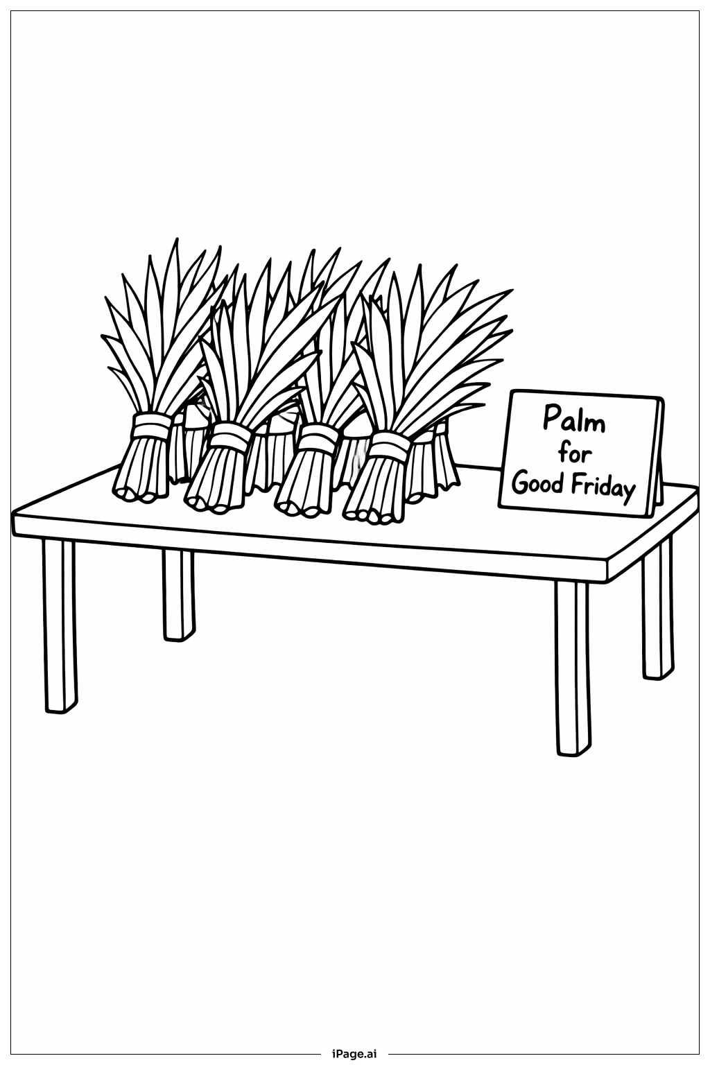 성금요일 야자수 다발 스탠드 색칠공부 페이지