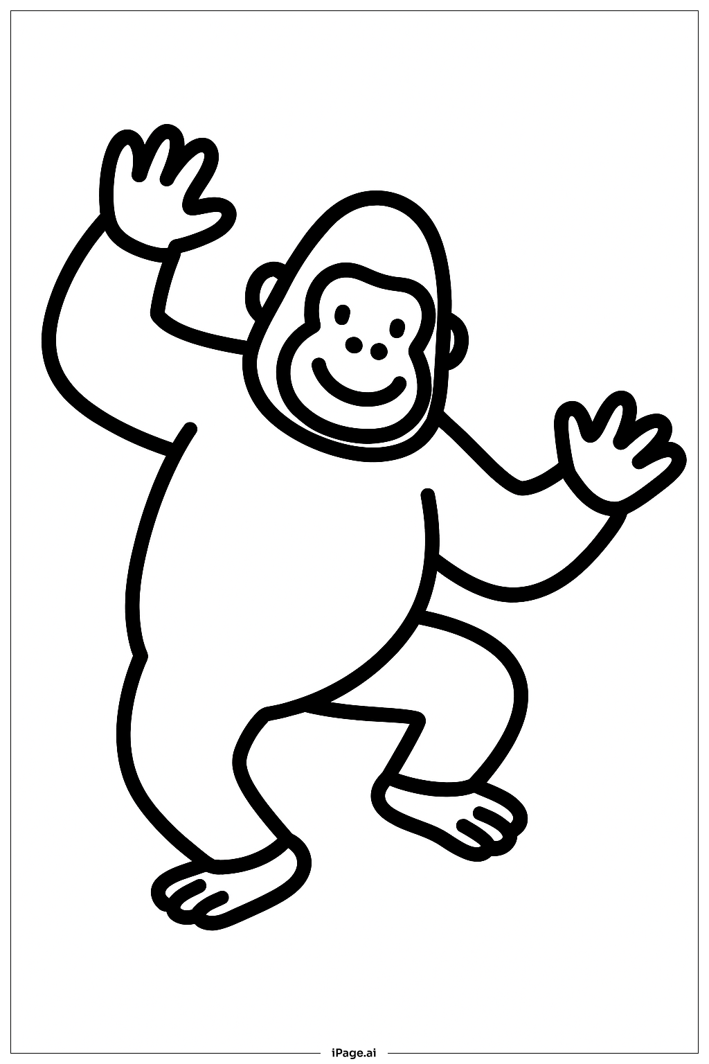  跳舞的大猩猩著色頁 
