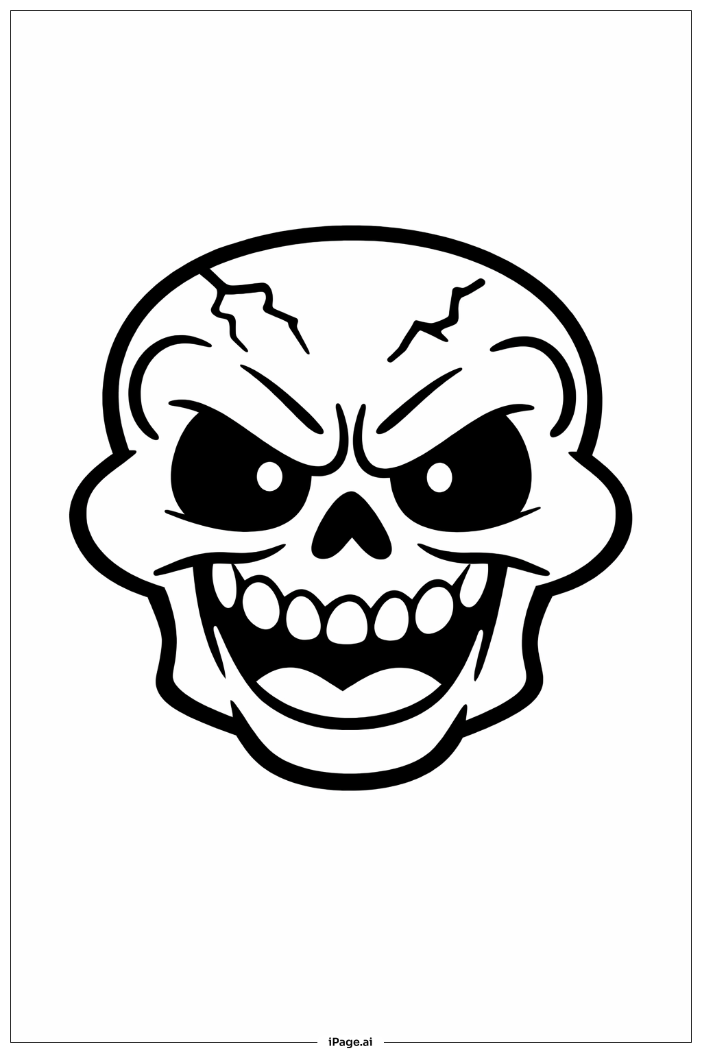  Gräberausheber Cartoon-Gesicht Ausmalseite 