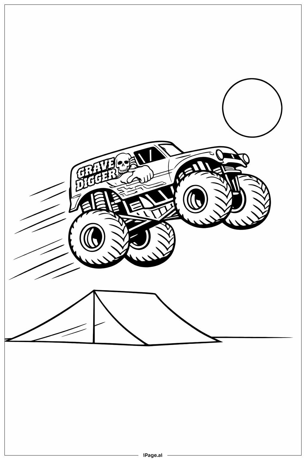 Grave Digger Springt Über Rampe