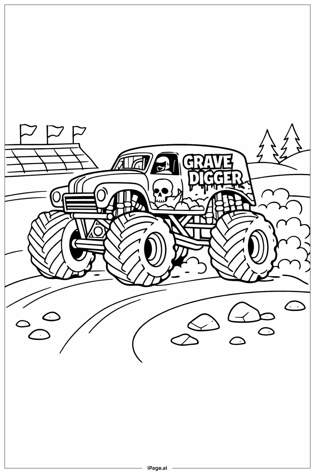 Grave Digger auf der Dirt-Strecke