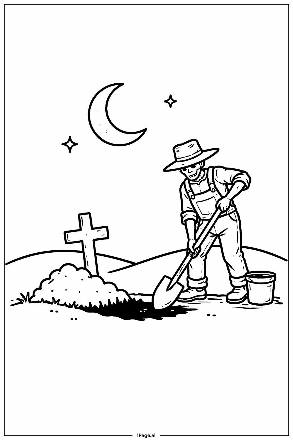 달빛 아래 무덤 파는 사람