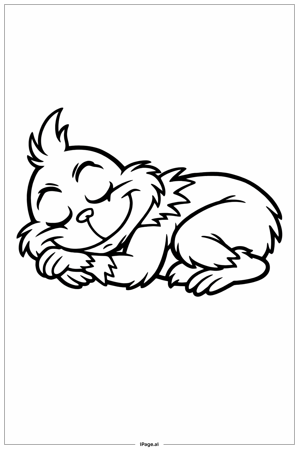  格林奇安静睡觉填色页 