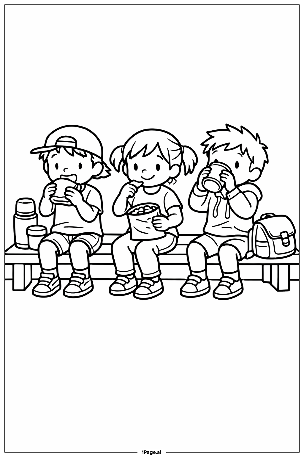  Trang tô màu Bữa Ăn Giữa Hiệp 