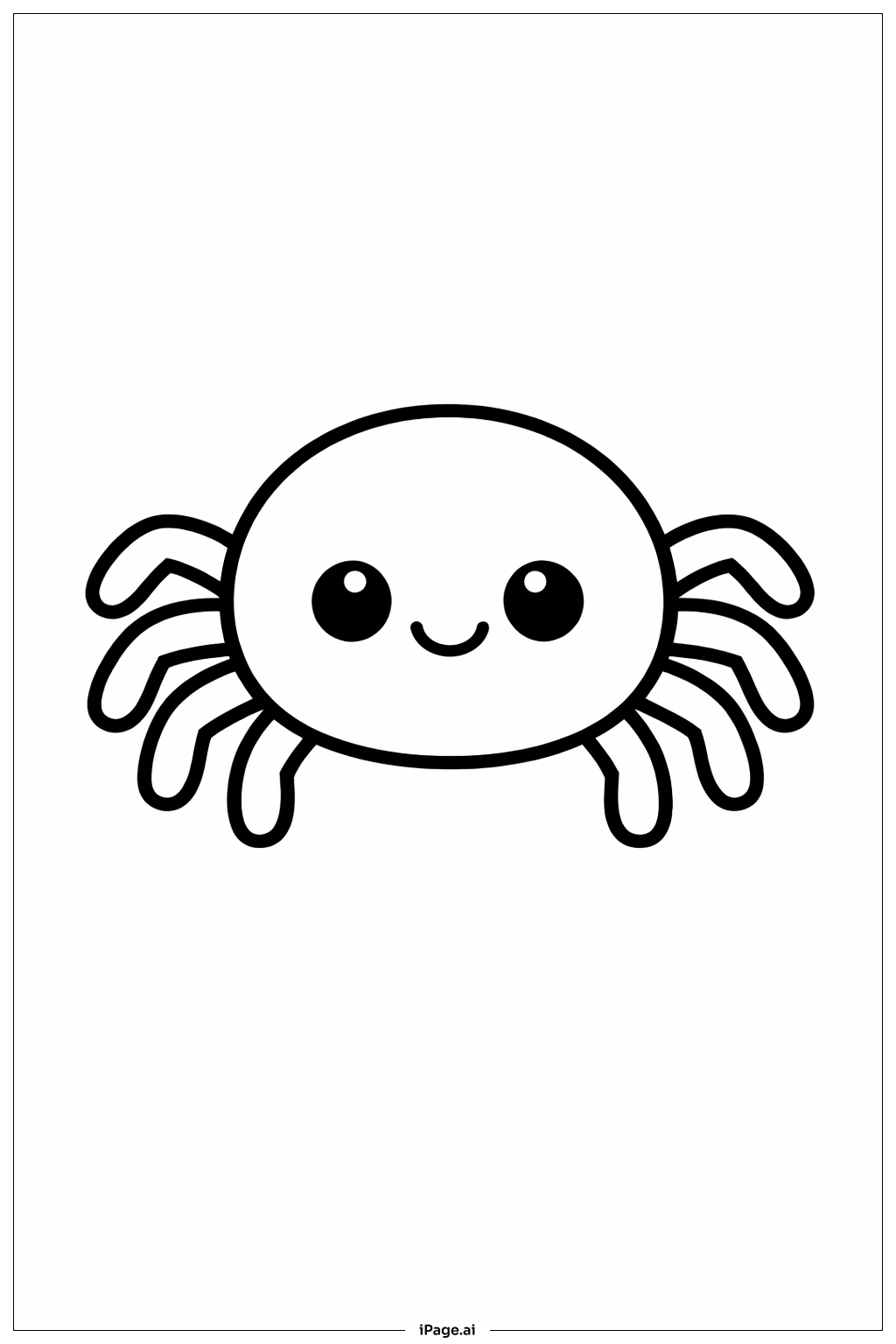  Halloween Niedliche Spinne Ausmalseite 