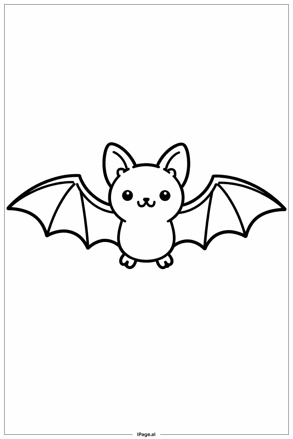  Kleiner Halloween-Fledermaus Ausmalseite 