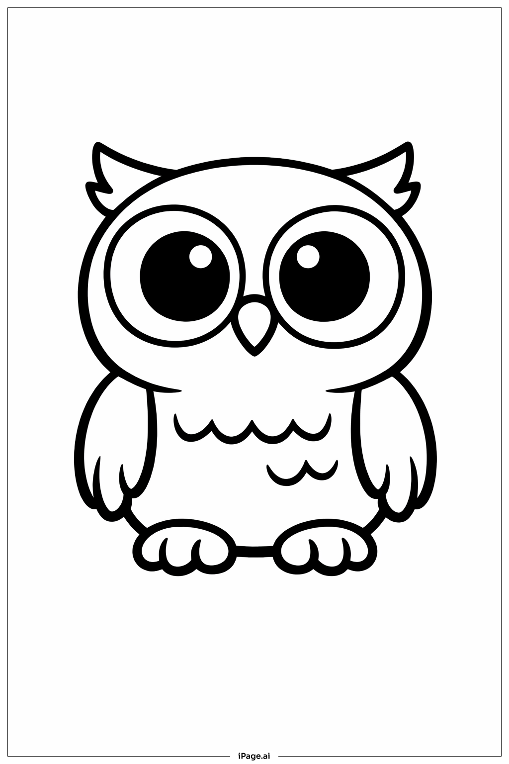  Halloween Eule auf Ast Ausmalseite 