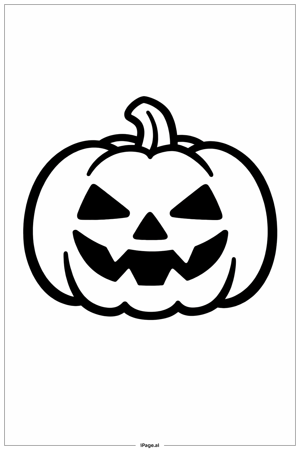  Einfacher Halloween-Jack-O-Lantern Ausmalseite 
