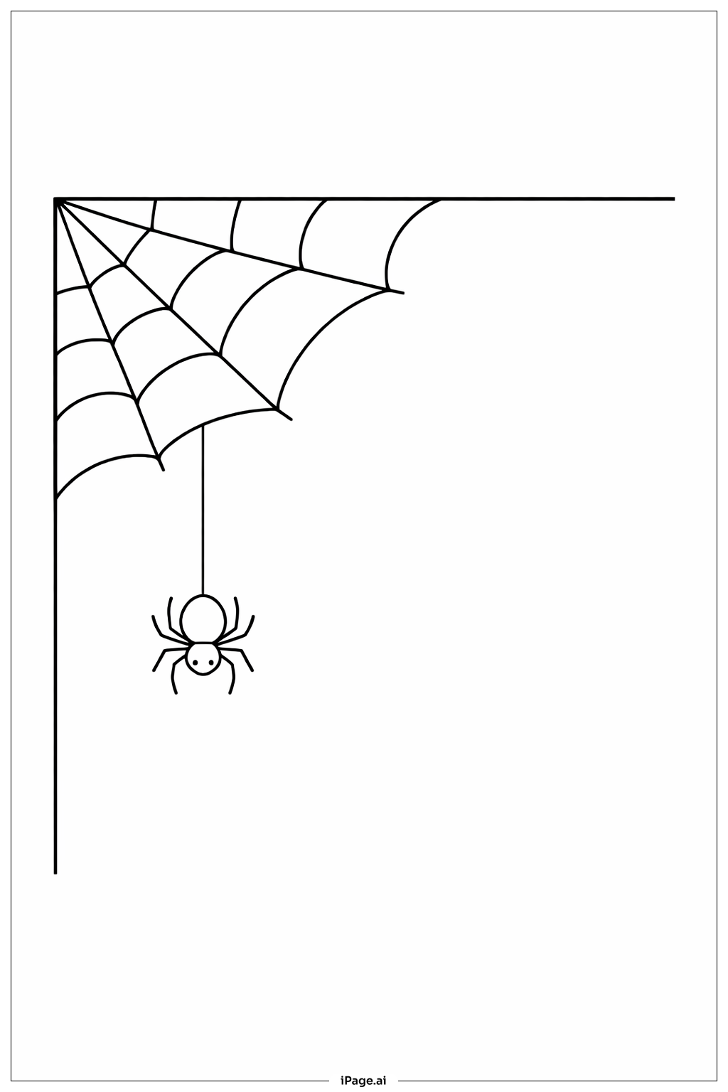  Halloween Spinnennetz Ecke Ausmalseite 