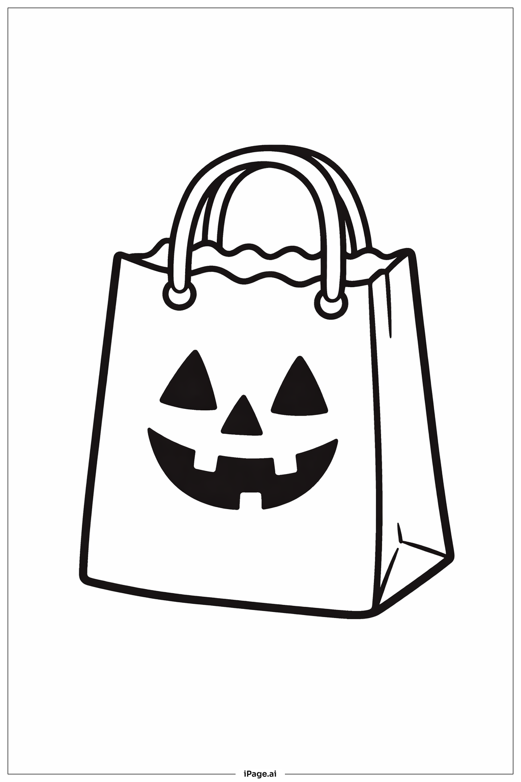  Halloween-Süßigkeitentüte Ausmalseite 