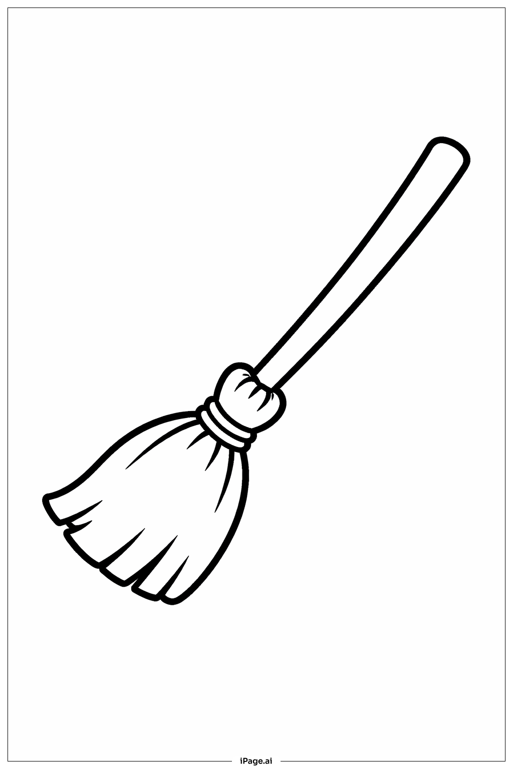  Halloween Hexenbesen Ausmalseite 