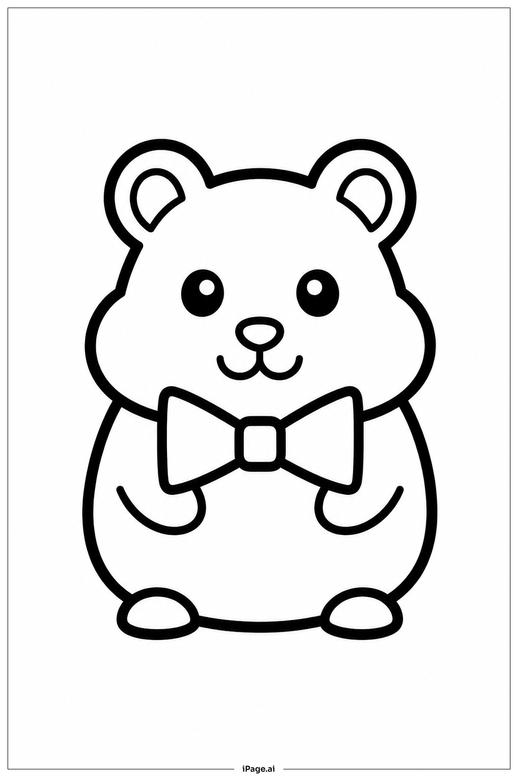 Hamster Wearing Bowtie