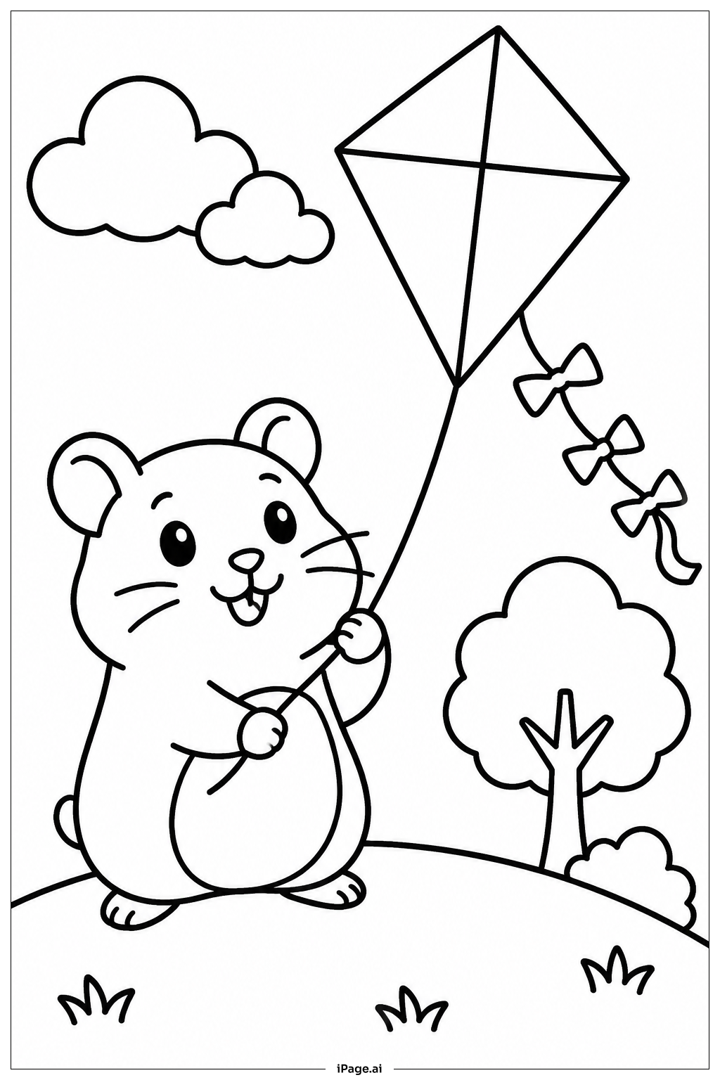 Hamster Avec Cerf-Volant
