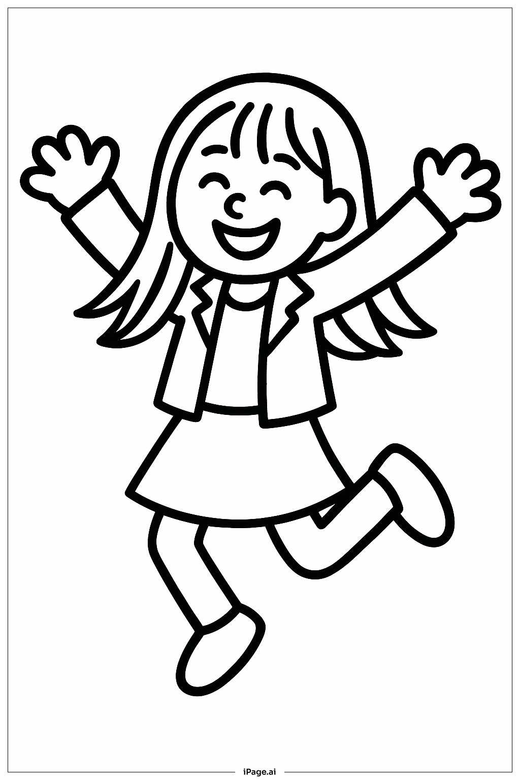 Hannah Montana Jumping Coloring Page