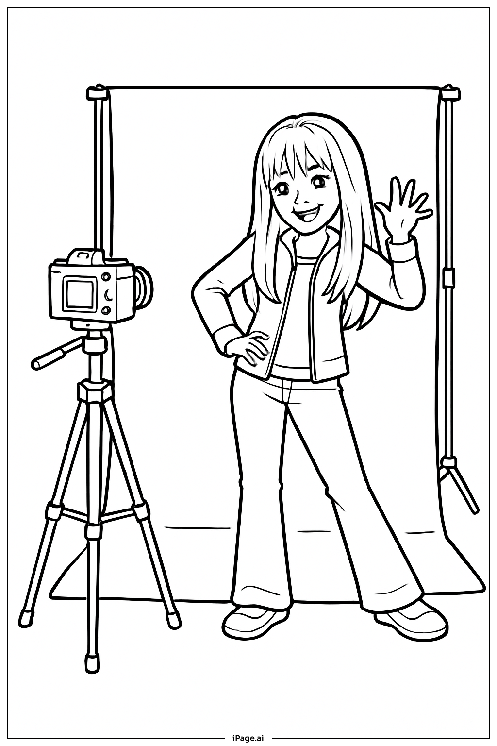 Hannah Montana Photo Shoot Coloring Page