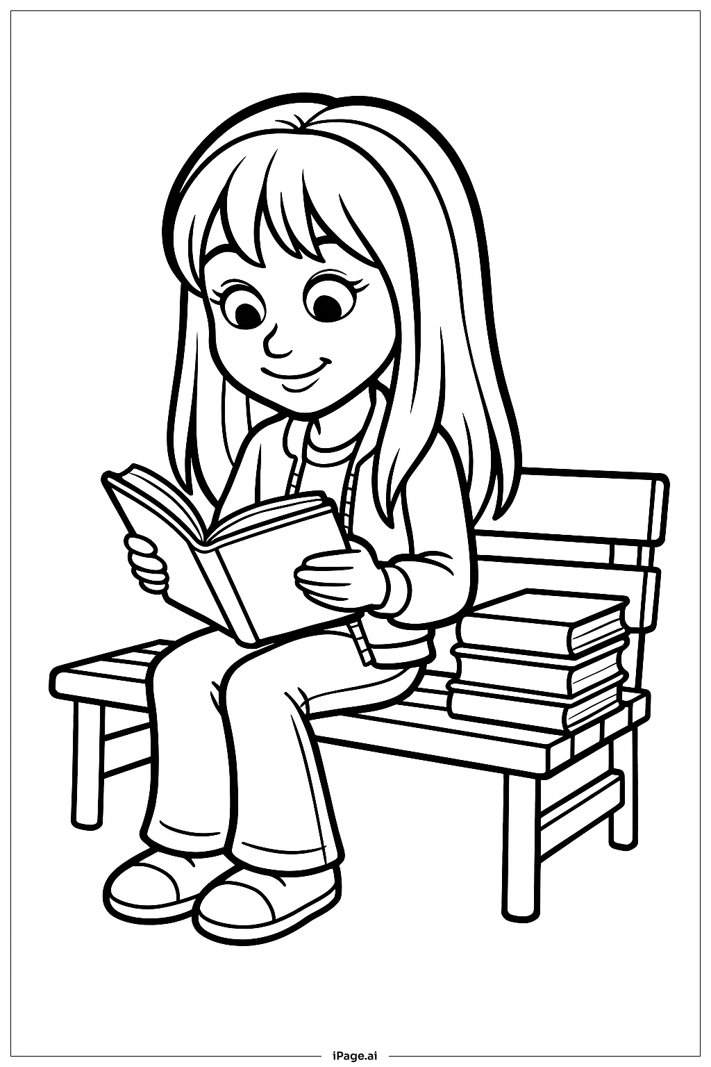 Hannah Montana Reading Book Coloring Page