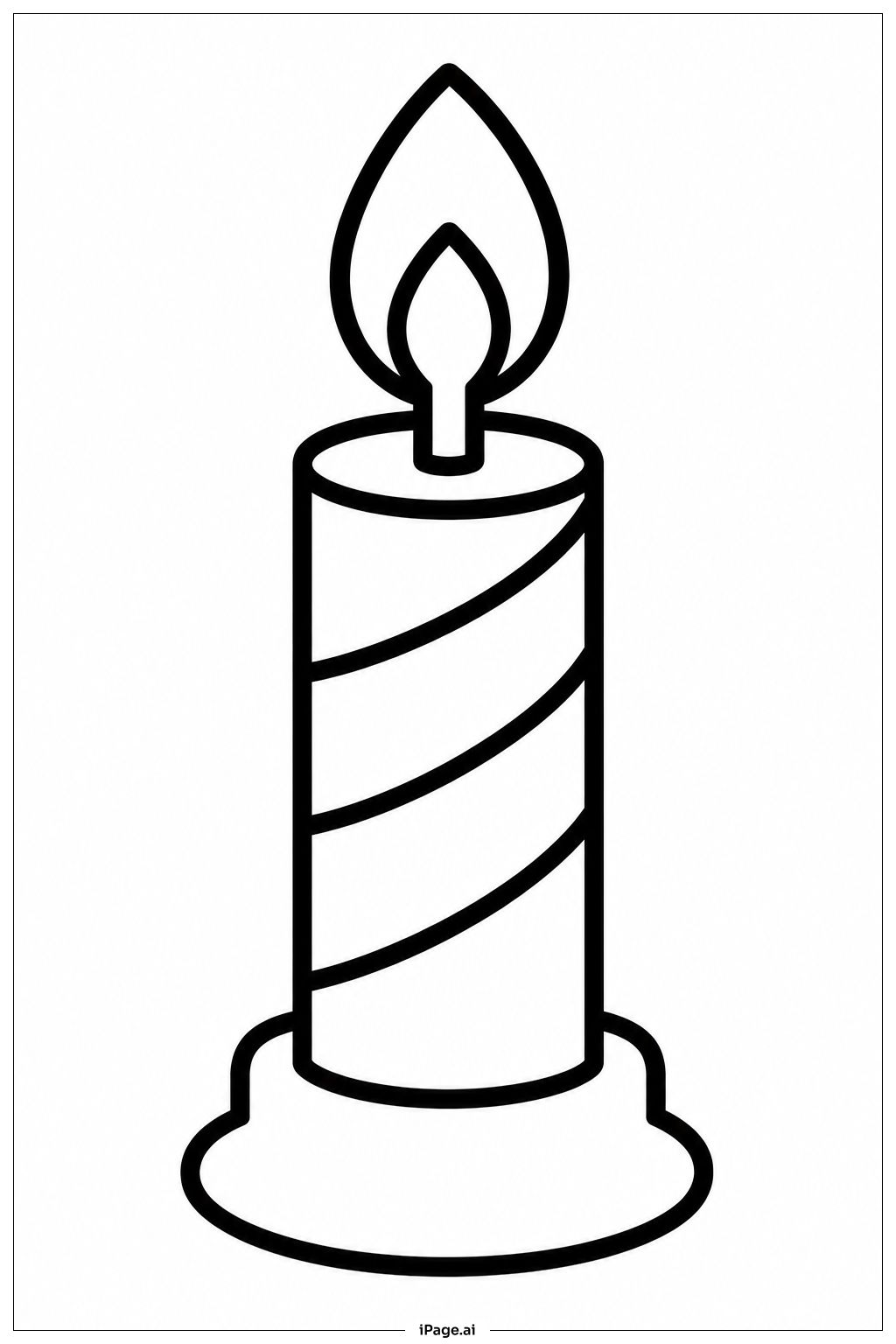  생일 촛불 색칠공부 페이지 
