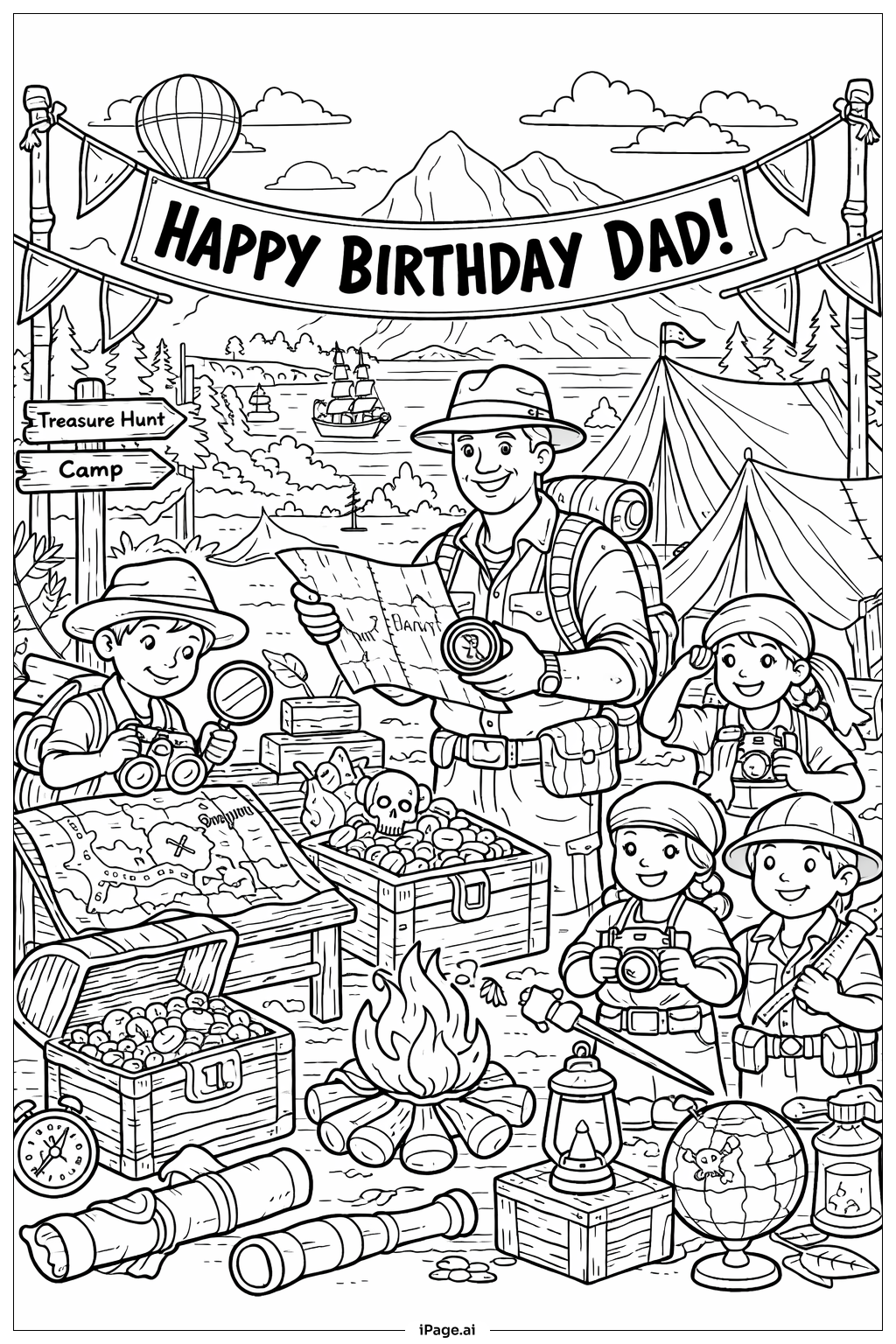 Tiệc Sinh Nhật Chủ Đề Phiêu Lưu Cho Bố