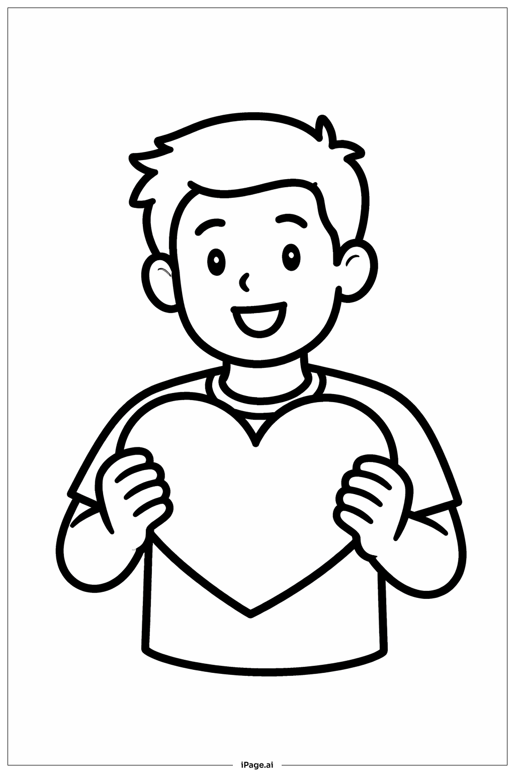  Trang tô màu Chúc Mừng Sinh Nhật Ba Ôm Trái Tim 