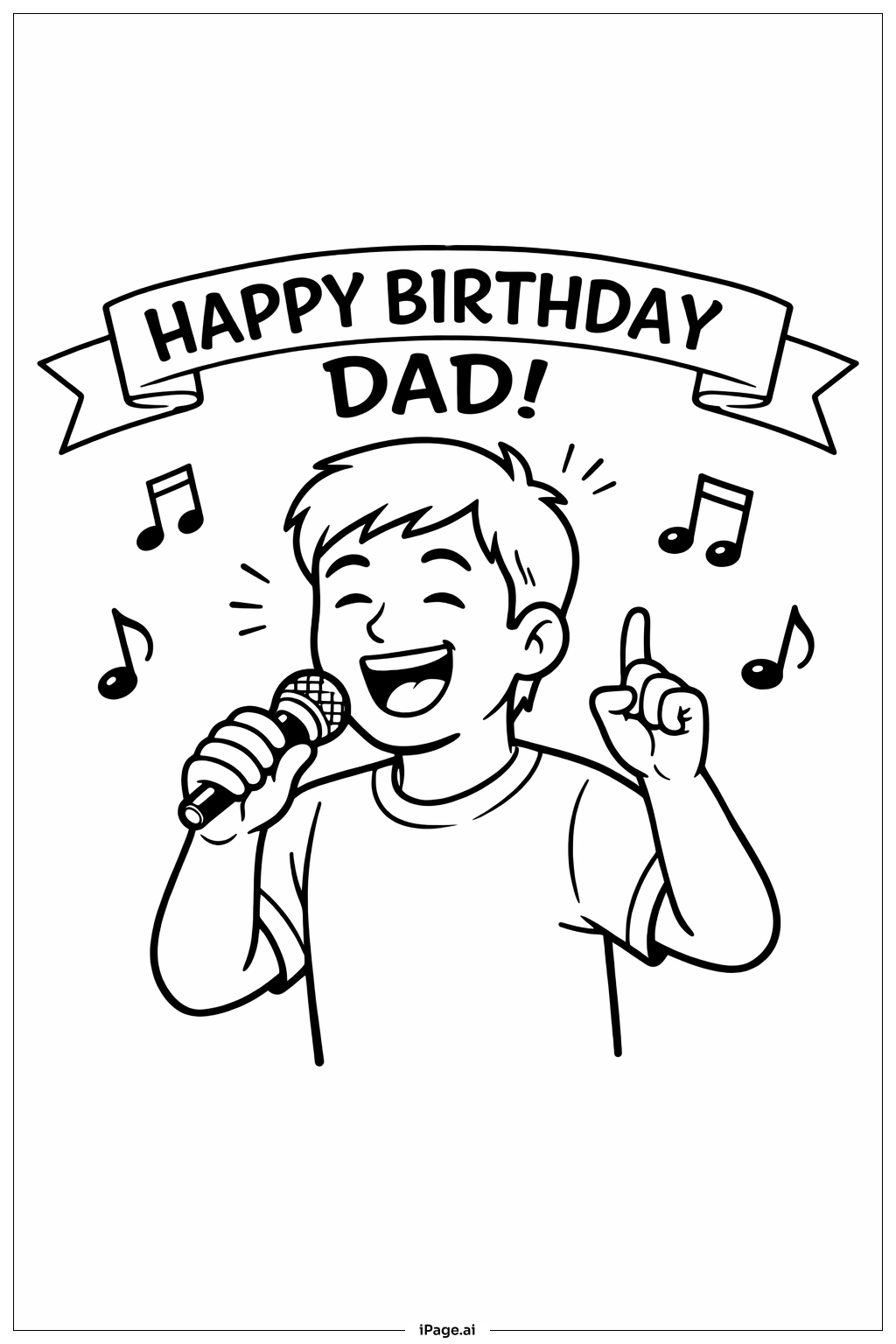  Trang tô màu Bài hát chúc mừng sinh nhật ba 