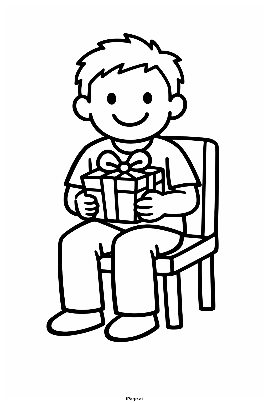  Trang tô màu Chúc Mừng Sinh Nhật Bố Ngồi Ghế 