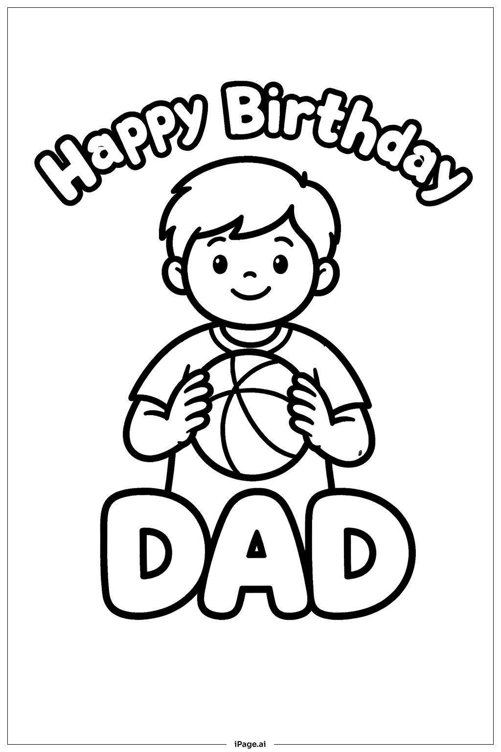  Trang tô màu Chúc Mừng Sinh Nhật Bố Với Quả Bóng 