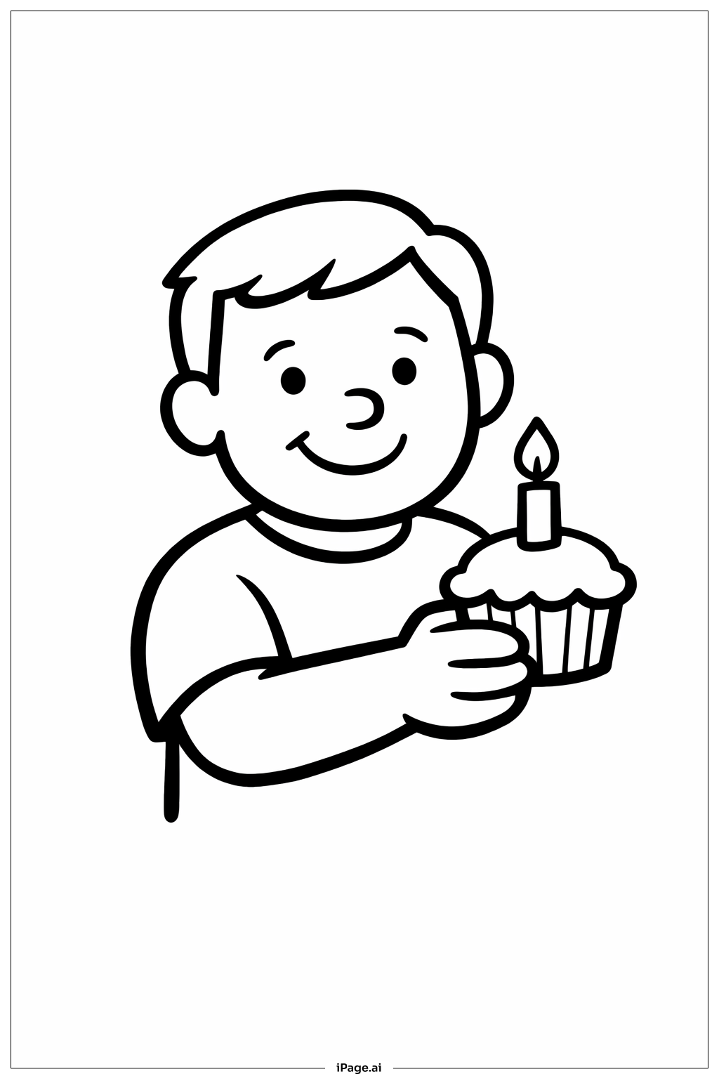  Trang tô màu Chúc Mừng Sinh Nhật Bố Với Bánh Cupcake 