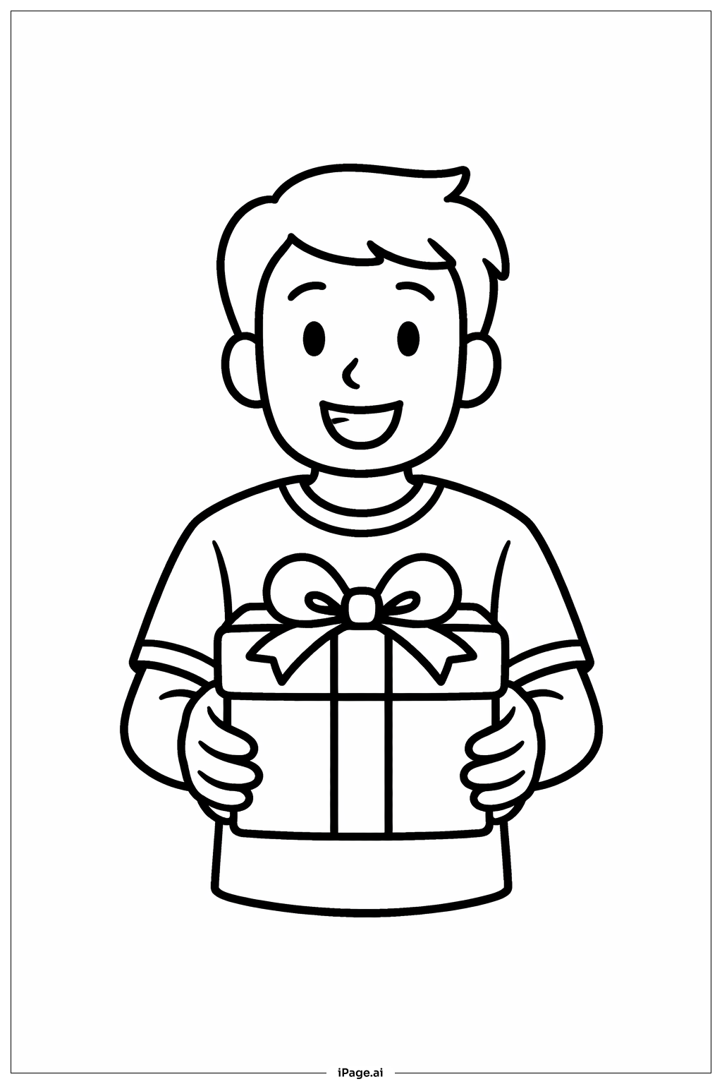  Trang tô màu Chúc Mừng Sinh Nhật Ba Với Quà 