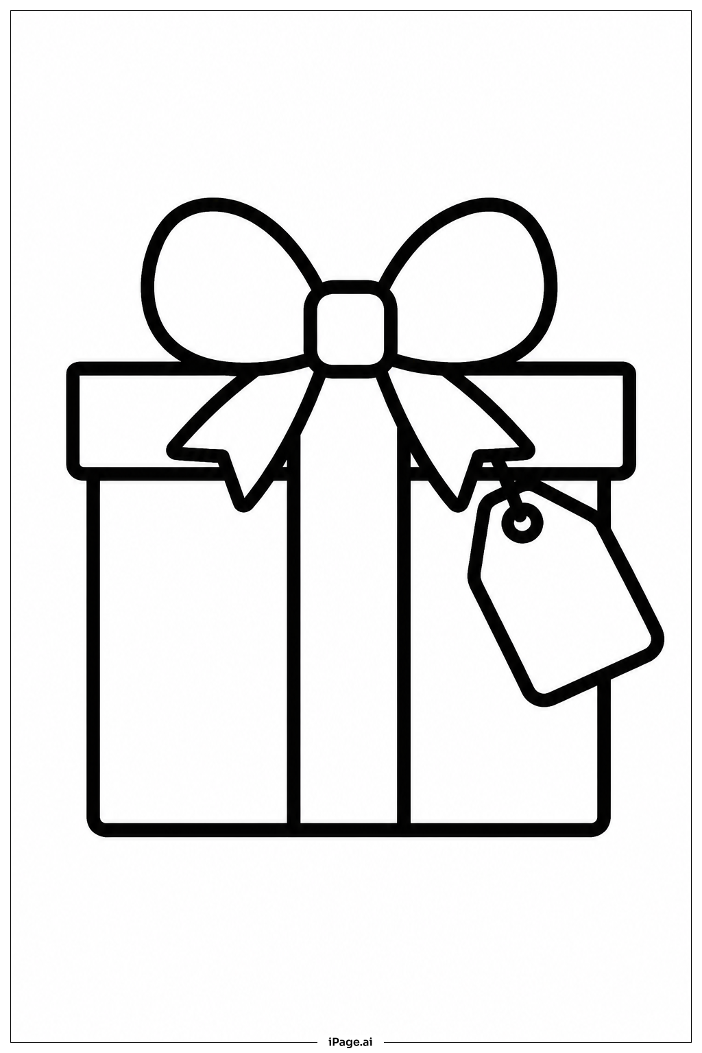  Happy Birthday Single Present Coloring Page 