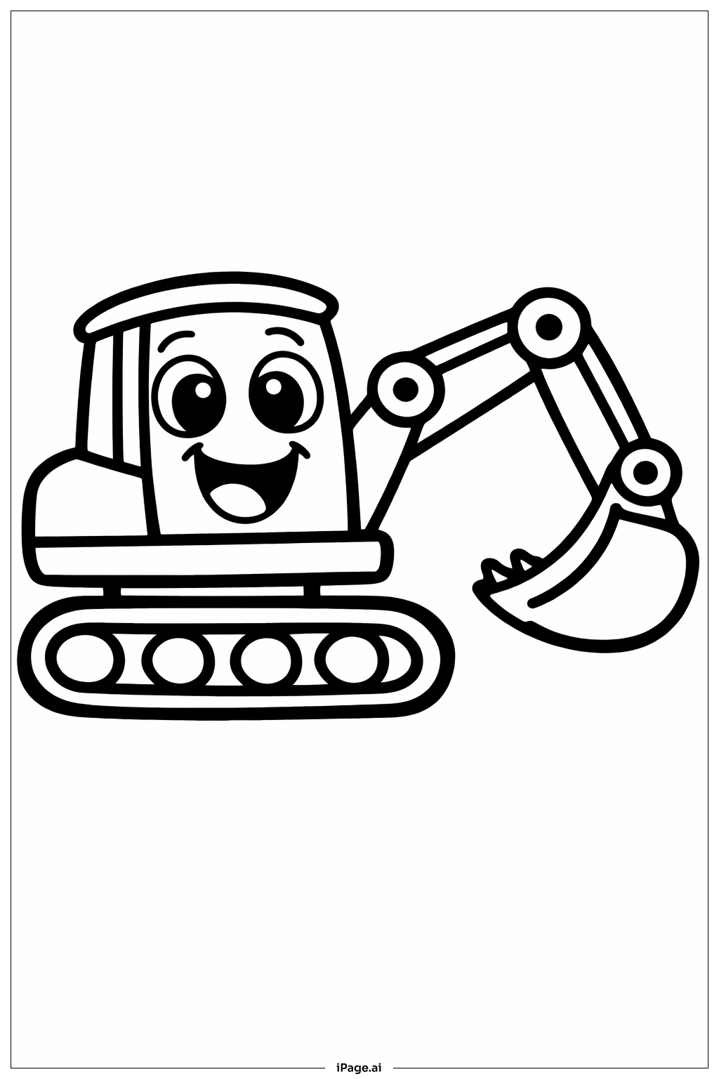 Visage Joyeux de Pelle Mécanique