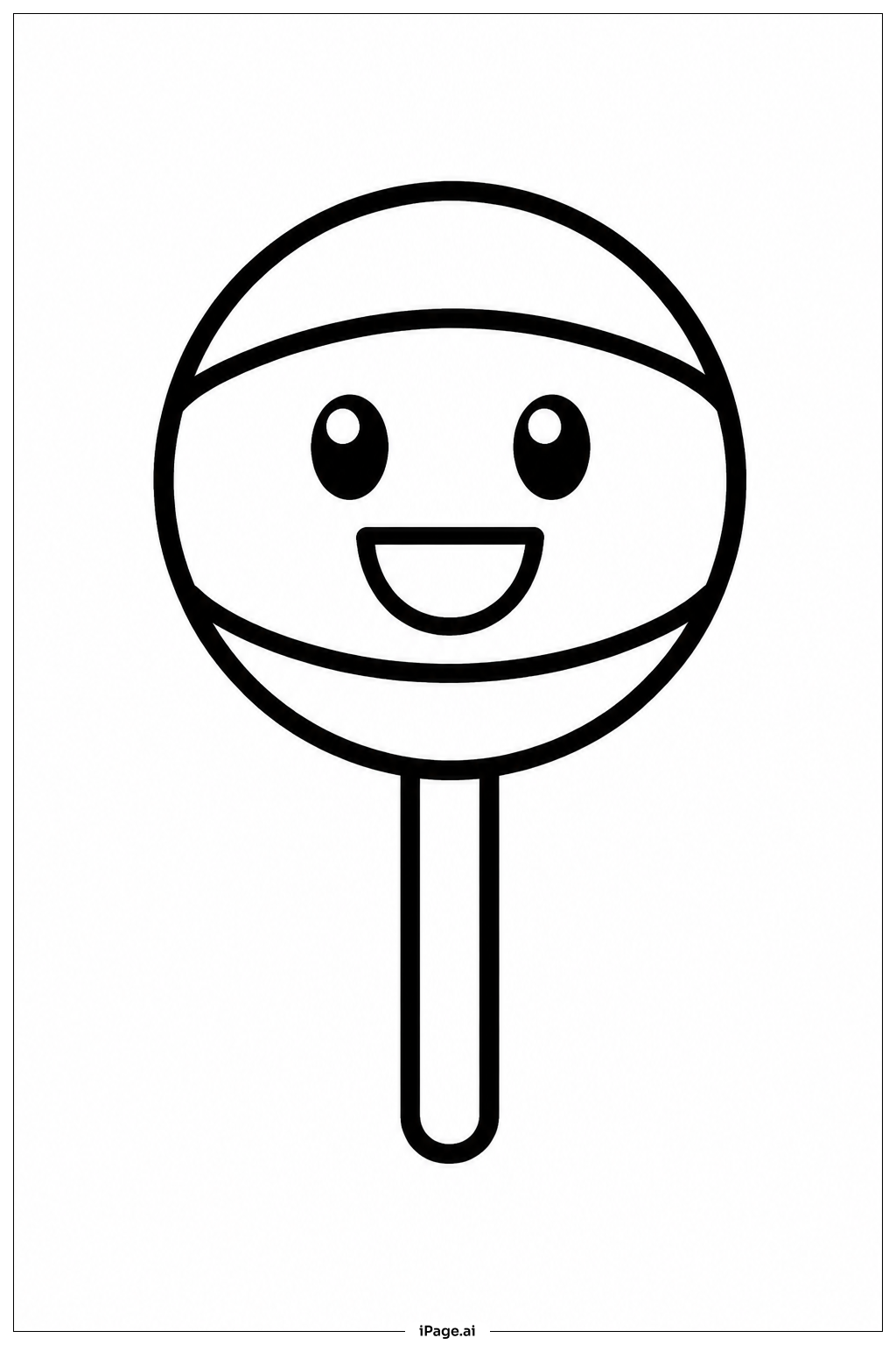  Happy Lollipop Coloring Page 