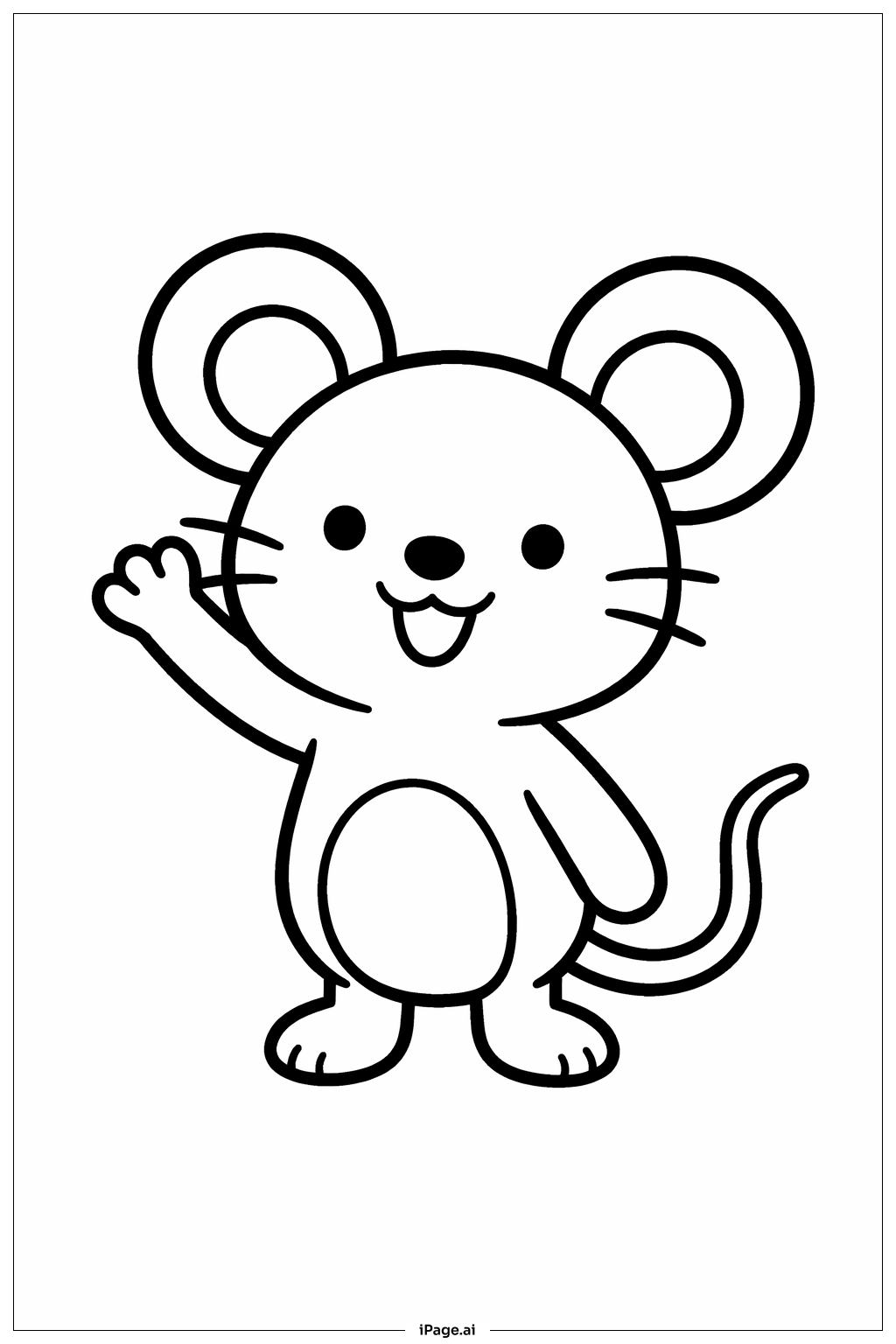 Trang tô màu Chuột Vui Vẻ