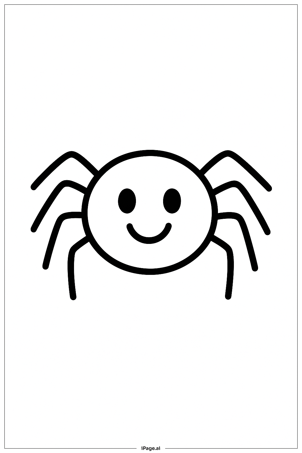  행복한 거미 색칠공부 페이지 