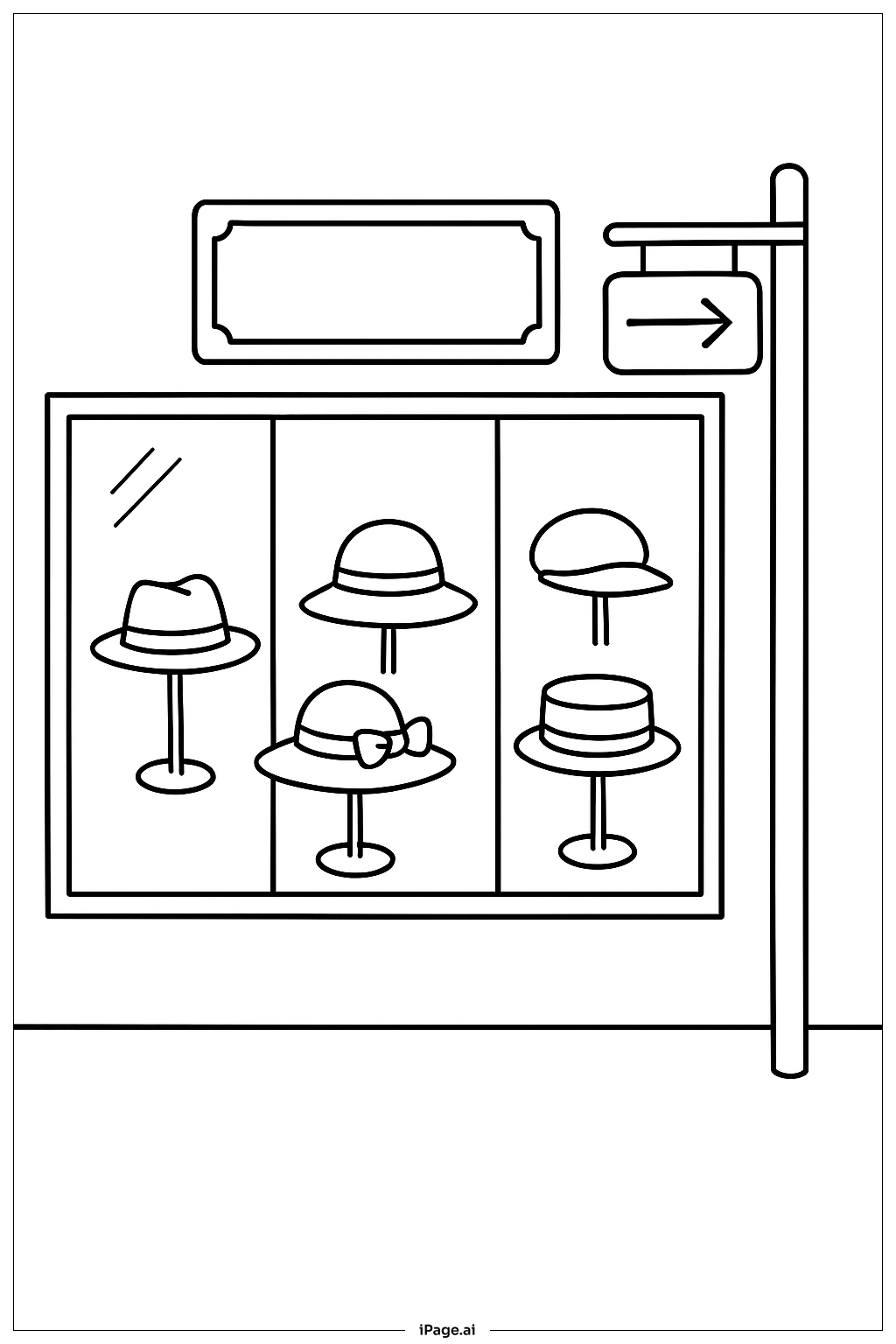  Happy St Patrick's Day Hat Shop Window Coloring Page 