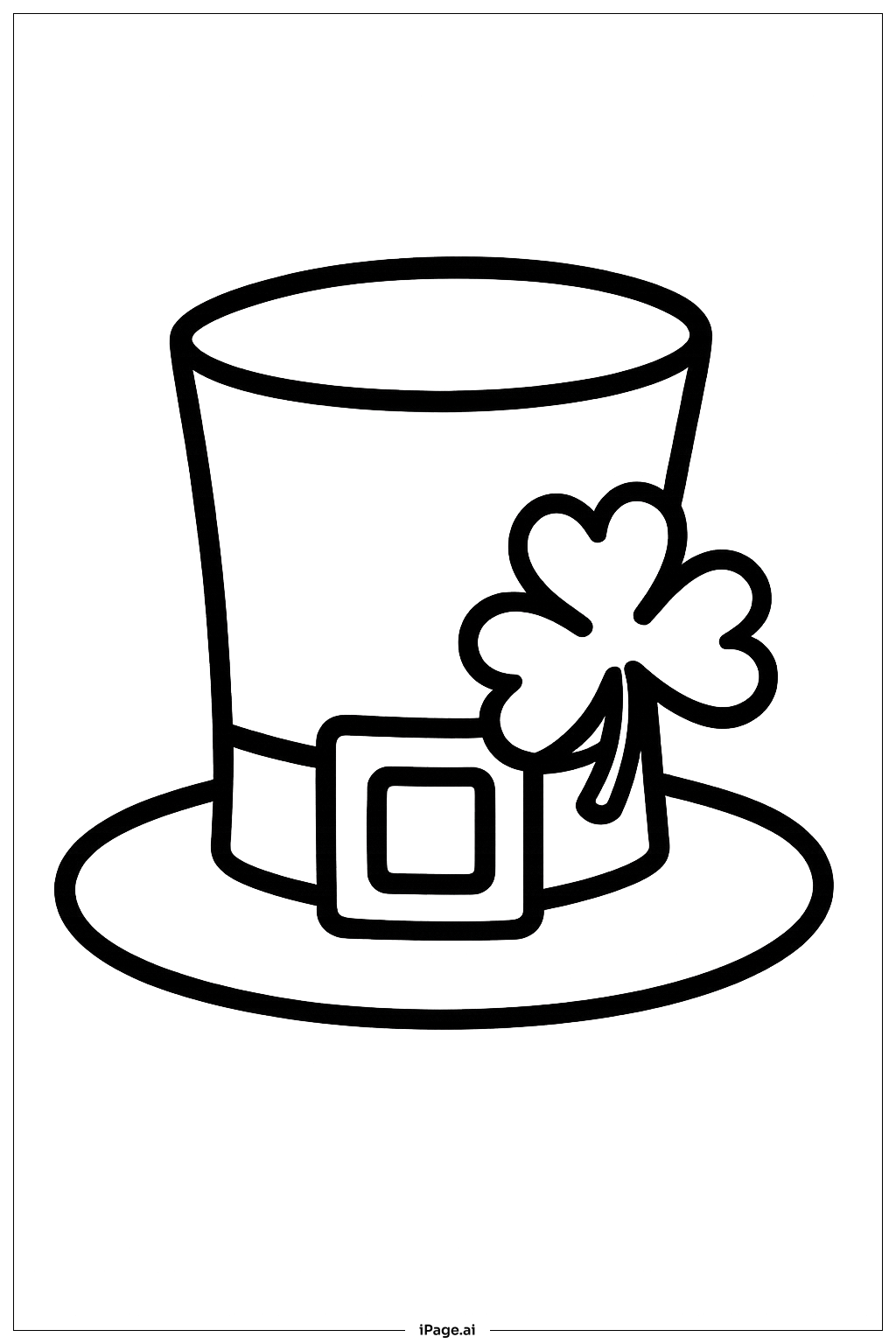  快樂聖派翠克節幸運帽著色頁 