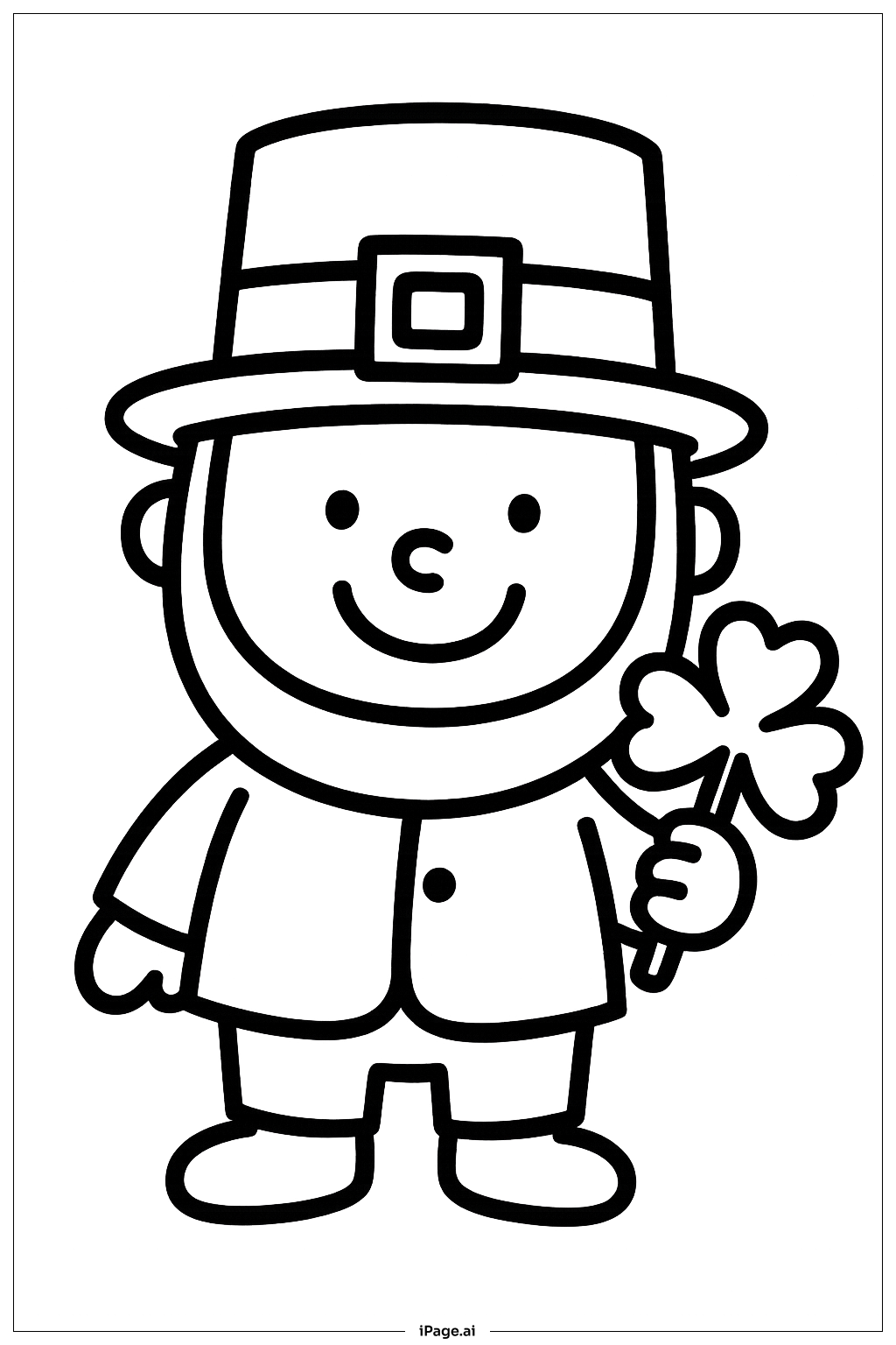 행복한 성 패트릭 데이 웃는 레프러콘