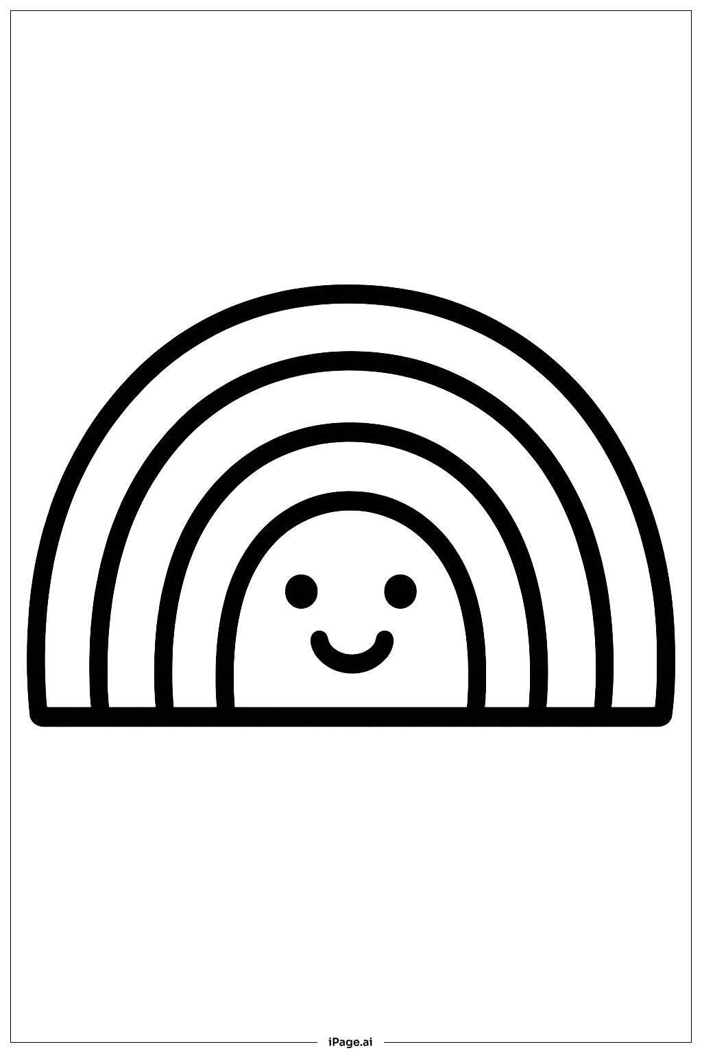  快乐的圣帕特里克节微笑彩虹填色页 