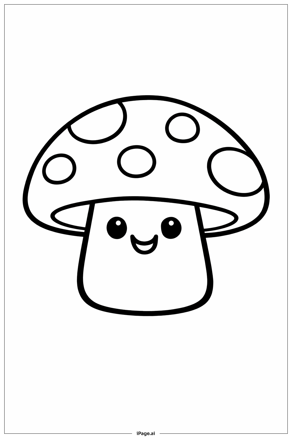 快乐的小蘑菇填色页