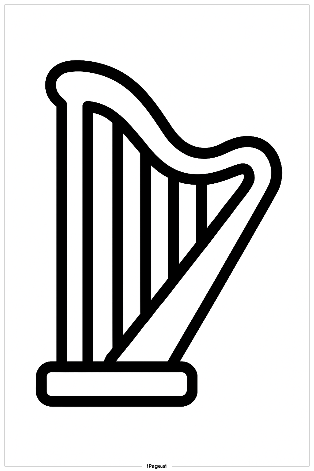  Harp Icon St. Patrick's Day Coloring Page 