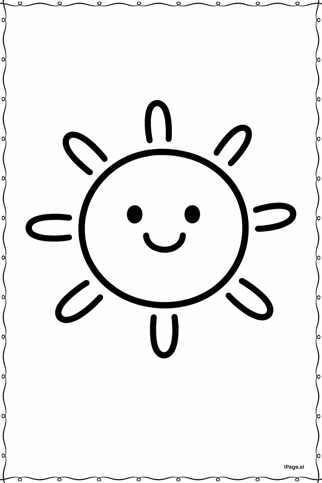 Página para colorear de Él Ha Resucitado Sol Feliz