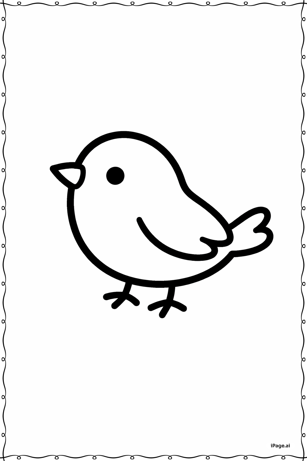 Página para colorear de Él ha resucitado, pajarito