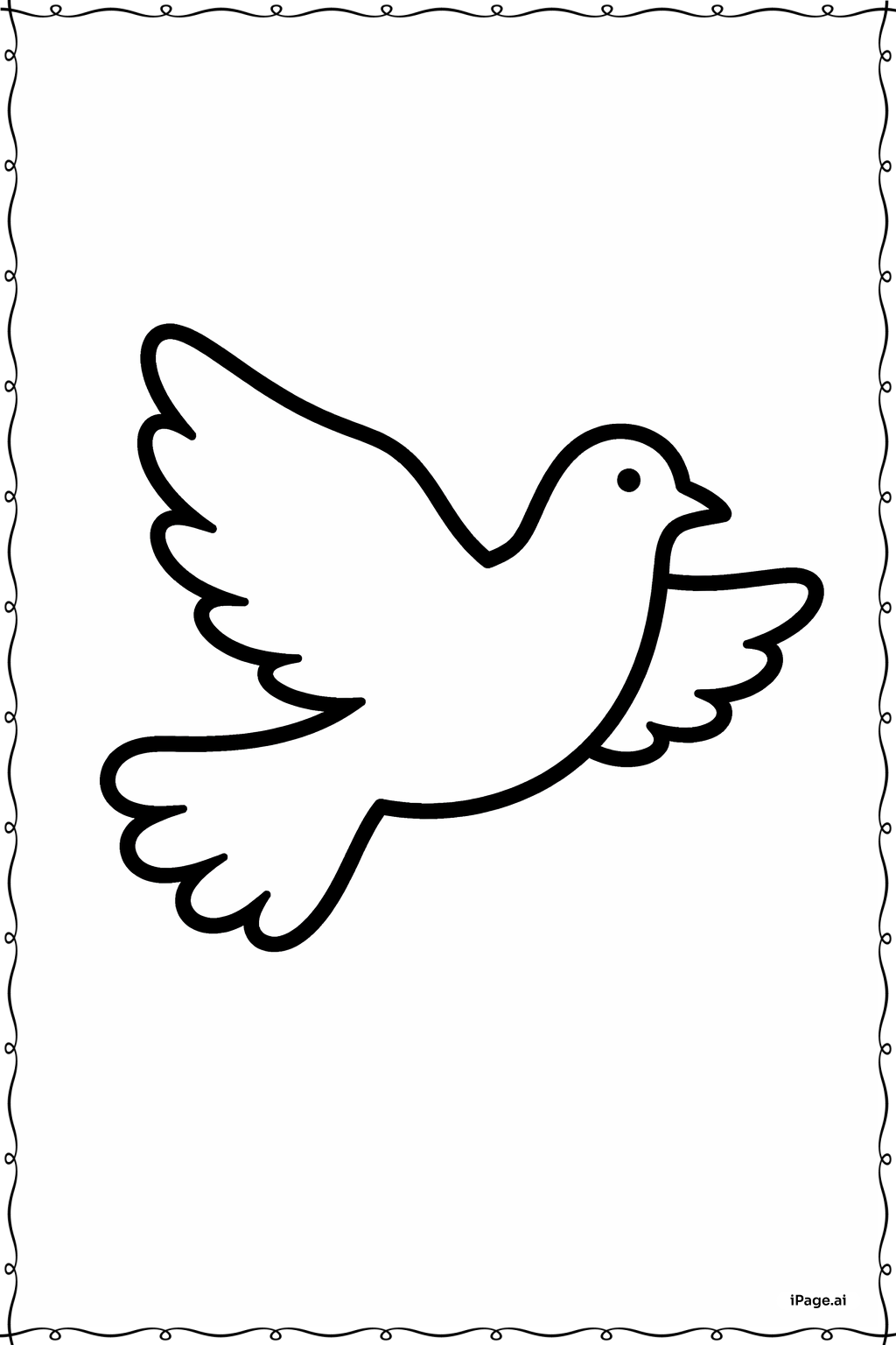 Página para colorear de Él ha resucitado Paloma de la paz