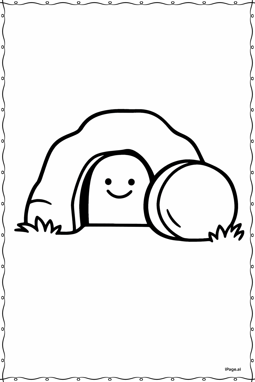 Página para colorear de Él Resucitó Tumba Sonriente